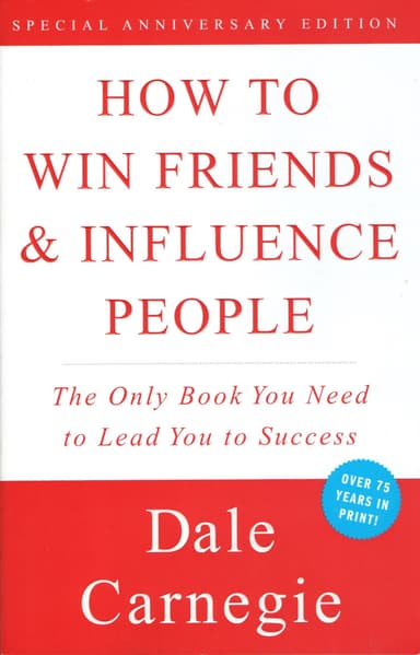 How to Win Friends and Influence People by Dale Carnegie book cover